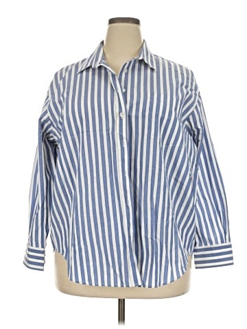 M&S Collection 3/4 Sleeve Button-Down Shirt (view 1)