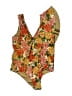 Zingara Floral Gold One Piece Swimsuit Size 12 - photo 1