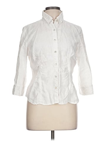Saint Tropez West 3/4 Sleeve Button-Down Shirt (view 1)