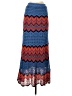Zara Chevron-herringbone Blue Casual Skirt Size S - photo 2