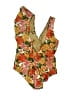 Zingara Floral Gold One Piece Swimsuit Size 12 - photo 2