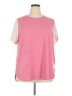 Lands' End Color Block Pink Short Sleeve Top Size 2X - photo 1