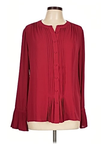 White House Black Market Long Sleeve Blouse (view 1)