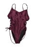 Unbranded Solid Burgundy One Piece Swimsuit Size M - photo 1
