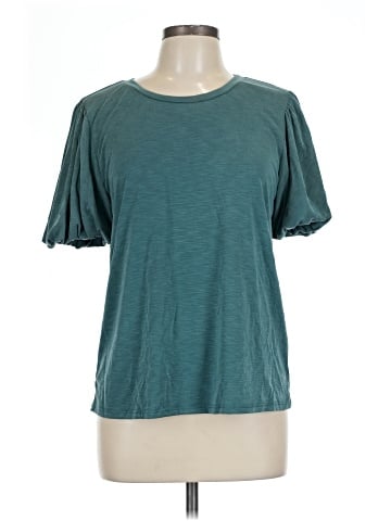 Green Envelope Short Sleeve Top (view 1)