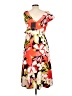 Halston Tropical Orange Cocktail Dress Size 10 - photo 2