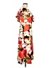 Halston Tropical Orange Cocktail Dress Size 10 - photo 4