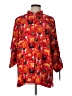 John Mark Graphic Animal Print White Red 3/4 Sleeve Button-Down Shirt Size L - photo 1