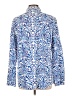 J. McLaughlin Paisley Blue Long Sleeve Blouse Size L - photo 2