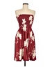Unbranded Tropical Burgundy Cocktail Dress Size M - photo 1