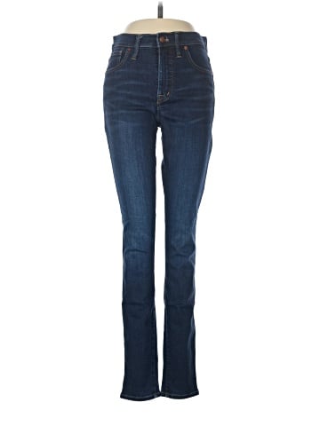 Madewell Tall 9" Mid-Rise Skinny Jeans in Larkspur Wash: TENCEL&trade; Denim Edition (view 1)
