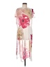 Calvin Klein 100% Polyester Floral Ivory Cocktail Dress Size M - photo 1