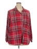 Full Circle Trends With Love Plaid Red Long Sleeve Blouse Size 3X - photo 1