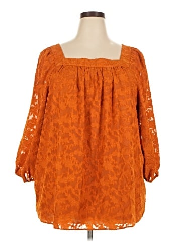 LC Lauren Conrad 3/4 Sleeve Blouse (view 1)
