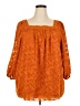 LC Lauren Conrad 100% Polyester Orange 3/4 Sleeve Blouse Size 2X - photo 1