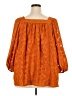 LC Lauren Conrad 100% Polyester Orange 3/4 Sleeve Blouse Size 2X - photo 2