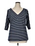 City Chic Blue 3/4 Sleeve Top Size 16 - photo 1