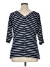 City Chic Blue 3/4 Sleeve Top Size 16 - photo 2