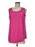 Ann Taylor 100% Polyester Pink Sleeveless T-Shirt Size M - photo 1