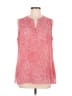 Chaus 100% Polyester Red Sleeveless Blouse Size M - photo 1