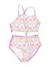 O'Rageous Chevron-herringbone Pink Two Piece Swimsuit Size 10 - photo 1