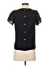 Ann Taylor LOFT Blue Black Short Sleeve Blouse Size XXS - photo 2
