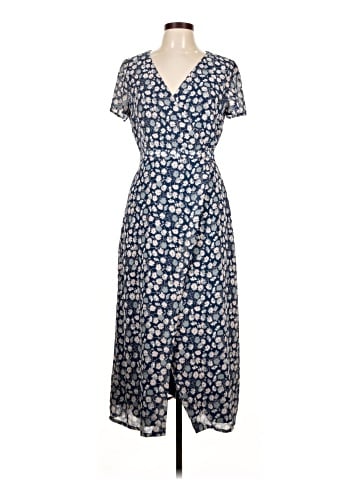 Madewell Wrap-Front Midi Dress in French Floral (view 1)