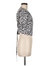 Zara Silver Short Sleeve Blouse Size M - photo 4
