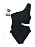 MICHAEL Michael Kors Solid Black One Piece Swimsuit Size 8 - photo 2