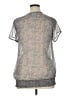 Assorted Brands 100% Polyester Gray Short Sleeve Blouse Size EU 46 / US 16 - photo 2