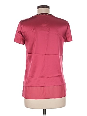 Donna Karan New York Short Sleeve Silk Top (view 2)