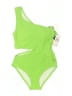 MICHAEL Michael Kors Solid Green One Piece Swimsuit Size 10 - photo 1