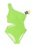 MICHAEL Michael Kors Solid Green One Piece Swimsuit Size 6 - photo 1