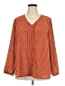 Torrid 100% Polyester Polka Dots Orange 3/4 Sleeve Blouse Size 2X Plus (2) - photo 1