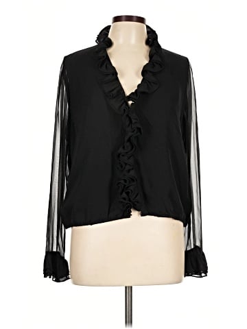 Elie Tahari Long Sleeve Silk Top (view 1)