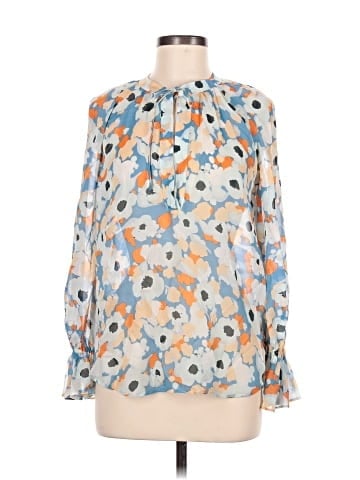 Joie Long Sleeve Silk Top (view 1)