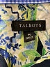 Talbots 100% Cotton Print Blue Long Sleeve Button-Down Shirt Size M - photo 4