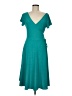 Chadwicks Solid Teal Cocktail Dress Size 8 - photo 1