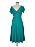 Chadwicks Solid Teal Cocktail Dress Size 8 - photo 2