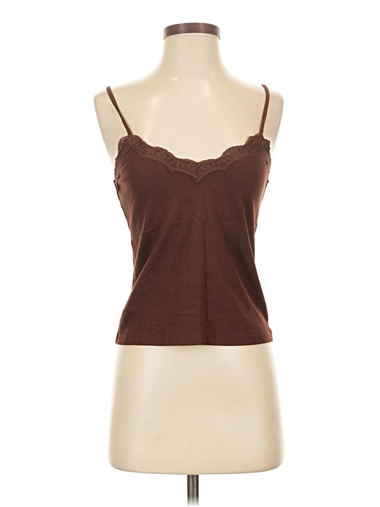 Pre-owned A New Day Tank Top Brown Sweetheart Neckline Tops