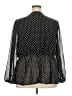 Lane Bryant 100% Polyester Polka Dots Black Long Sleeve Blouse Size 18 - photo 2