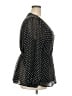 Lane Bryant 100% Polyester Polka Dots Black Long Sleeve Blouse Size 18 - photo 4
