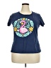 Instant Message Blue Short Sleeve Top Size 2X - photo 1