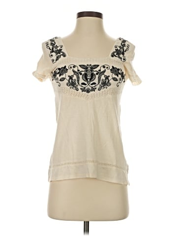 Zara W&B Collection Short Sleeve Blouse (view 1)