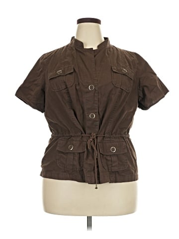 Villager Sport by Liz Claiborne Short Sleeve Blouse (view 1)