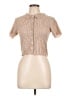DAZY Tan Short Sleeve Blouse Size L - photo 1