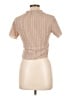 DAZY Tan Short Sleeve Blouse Size L - photo 2