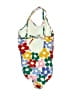 Hanna Andersson 100% Polyester Floral White One Piece Swimsuit Size 6 - photo 2