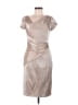 Theia Metallic Silver Cocktail Dress Size 6 - photo 1