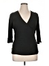 Unique Vintage Black 3/4 Sleeve Top Size 1X - photo 1